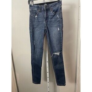 LuLaRoe Magic Waistband Stretch Skinny Distressed Jeans size 24